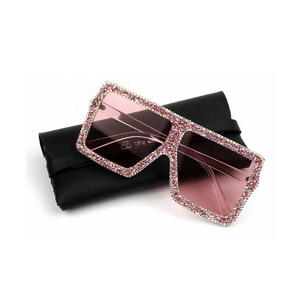 Over Sized Rhinestone Sunglasses