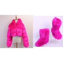 Load image into Gallery viewer, Fur Boots and Coat Set
