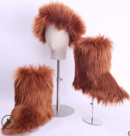 Fur Boots Set