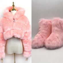 Load image into Gallery viewer, Fur Boots and Coat Set
