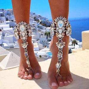 Soso Crystal Ankle Bracelets